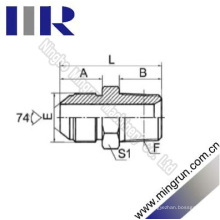 Homme métrique 74 cône / BSPT mâle adaptateur de tube hydraulique (1QT-SP)